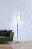 Lampa podłogowa Prima 1xE27 chromowy abażur