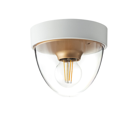 Nowodvorski Lampa sufitowa zewnętrzna biało złota NOOK 