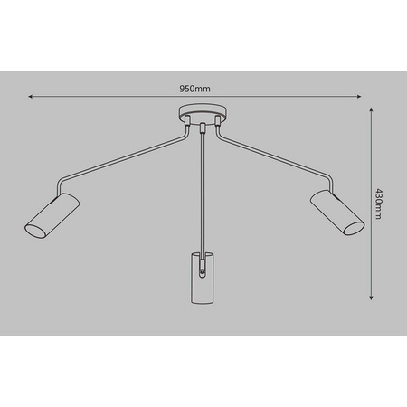 Light prestige Futuro 3 wisząca czarna LP-17001/3C BK