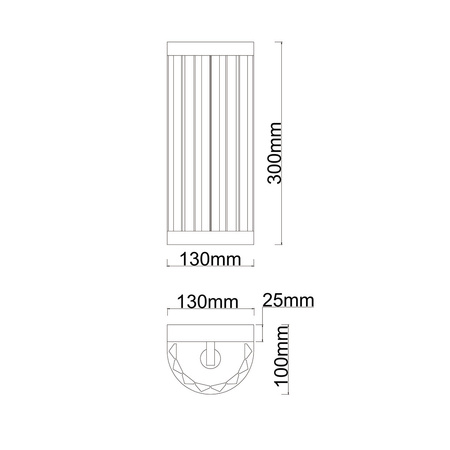 Light prestige Vetro kinkiet L złoty LP-2910/1W L GD