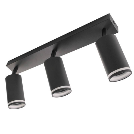 Lampa ścienno-sufitowa PARIS 3 GU10 Czarna