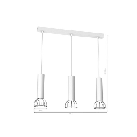 Lampa wisząca DANTE SILVER 3x mini GU10