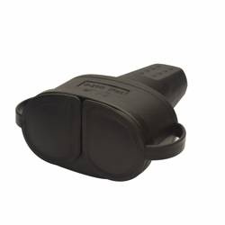 Gniazdo podwójne gumowe z zatyczką 16A IP44 ELEKTRO