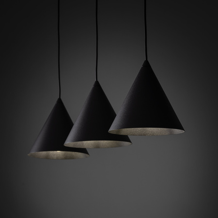 Lampa wisząca CONO Black 3xE27 S listwa