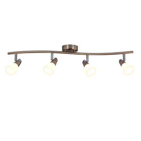 Lampa ścienna listwa 4X40W G9 nikiel mat/chrom biały SELIA 94-70005