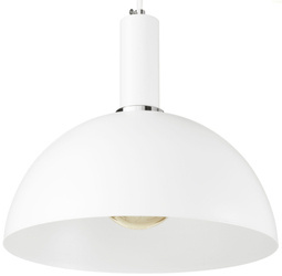 Lampa wisząca Loft metalowa Kopuła biała 1xE27