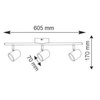 Lampa ścienno-sufitowa ruchoma LED RAWI 3 Czarna 3000K