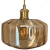 Lampa wisząca szklana złota bursztynowa Haga E27
