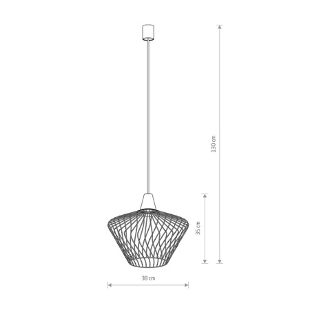 Nowodvorski Lampa wisząca mosiądz WAVE S 