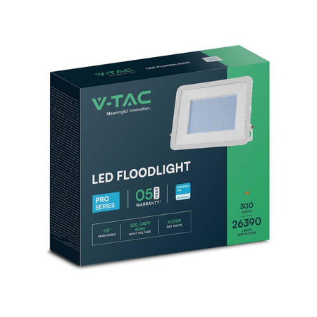 Projektor LED V-TAC 300W SAMSUNG CHIP PRO-S Biały VT-44300 4000K 26390lm 5 Lat Gwarancji