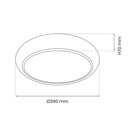 Plafon LED GEA GOLD 36W z pilotem Ø390 mm Milagro