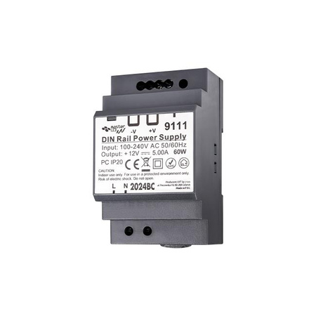 Zasilacz na szynę DIN 12V DC 60W 5A IP20