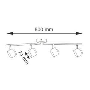 Lampa ścienno-sufitowa ruchoma LED KUBIK 4 Biała 3000K