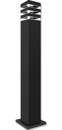 Lampa ogrodowa stojąca MALIBU 1xE27 czarny kwadrat 80cm
