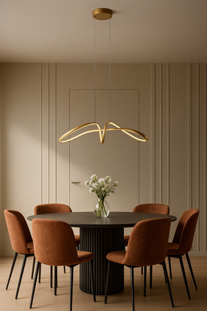 Lampa wisząca LED w stylu glamour, złota K-8235 z serii SNOW