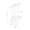 Lampa wisząca ESME Graphite 4xE27 listwa