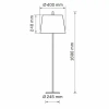 Lampa podłogowa ELENA Czarno-Złota 1xE27