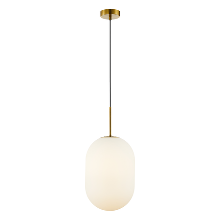 Lampa wisząca ALIAS GOLD 1xE14 fi 240 mleczna kula