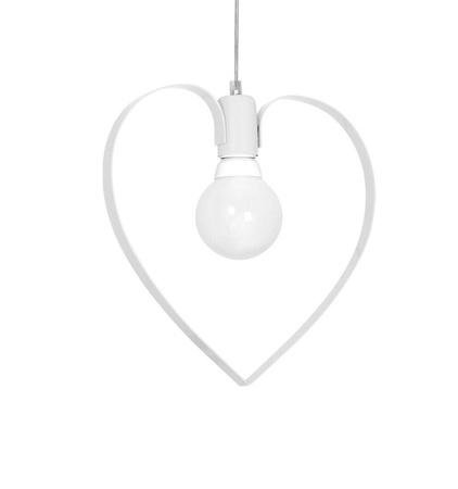 Lampa wisząca AMORE WHITE metalowa 1xE27 biała