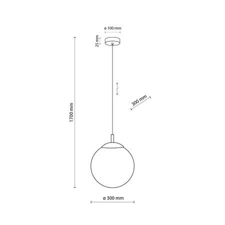 Lampa wisząca ESME White 1xE27 300