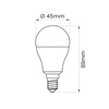 Żarówka LED G45 E14 PROFI 9W kulka 900lm 4000K ceramika INQ