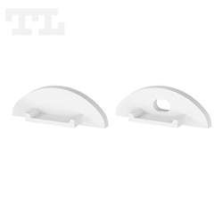 Komplet zaślepek bocznych białych P2-1 (1 szt. z otworem, 1 szt bez otworu) (nr kat 770202)