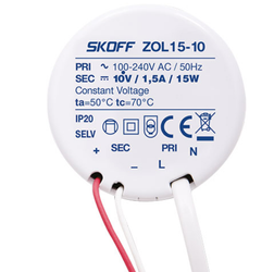 Zasilacz do LED dopuszkowy 10V 15W Skoff - ZOL15-10 IP20