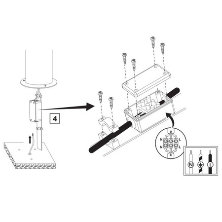 Lampa zewnętrzna RINO 44cm czarna 1xE27
