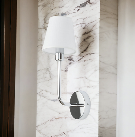 Kinkiet z abażurem hotelowy srebrny 1xE14 Arte 