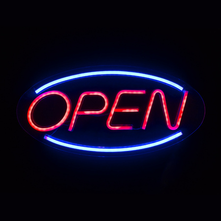 Dekoracja świetlna Neon LED open 45 x 22 cm