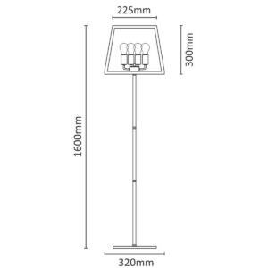 Lampa podłogowa FINLAND Czarna E27x4