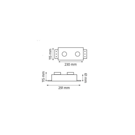 Oprawa OZZO p/t QBOX2 WH AR111 GU10 bezramkowa biała