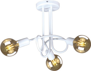Lampa sufitowa z zakręconymi, białymi ramionami K-3610 z serii DEZE