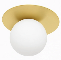 Lampa sufitowa kinkiet złoty Milano Aura 1xE14 mleczna kula