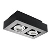 Oprawa sufitowa punktowa czarna podwójna  Downlight oczko