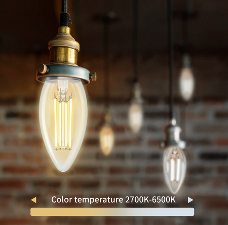  Inteligentna żarówka Smart LED FILAMENT E14 świeczka 4,5W Wi-Fi CCT 