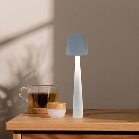Lampka Biurkowa Nocna V-TAC 3W LED 37cm Ładowanie USB Ściemnianie Biała 