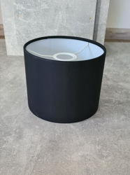 ABAŻUR ENZO czarny shintz walec