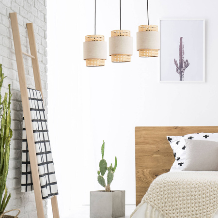 Lampa wisząca BOHO Nature 3xE27 listwa