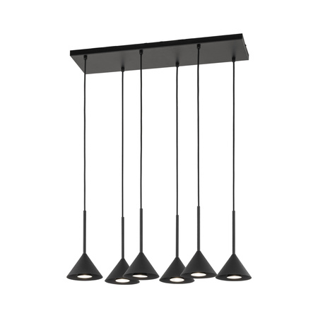 Lampa Wisząca Cono Black Mini 6xGU10 Czarna