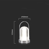 Lampka Biurkowa Nocna V-TAC 1W LED 22cm Ładowanie USB Ściemnianie Chrom 