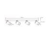 Oprawa  OZZO Daisy 4-BL spot 4-50W czarna