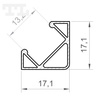LED P3-1 Profil 3000 mm GOLD lakierowany (nr kat 86310392)
