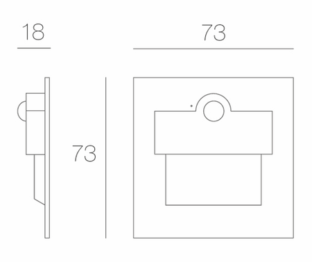 Oprawa schodowa Tango LED PIR 120º z czujnikiem ruchu i zmierzchu Skoff 2,4W 230V AC biały mat b. ciepła