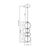 Lampa wisząca DAPHNE SMOKED 36W 3000K IP20