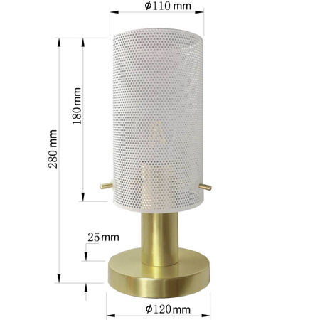 Light prestige Tirana biurkowa biała LP-945/1T WH