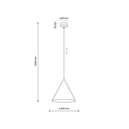 Lampa wisząca CONO Brown 1xE27 M