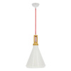 Lampa sufitowa wisząca candellux robinson 31-37695 e27 biały / wnętrze żółte