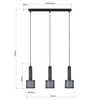 Light prestige Amo 3 lampa wisząca linia czarna LP-0702/3L BK