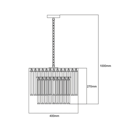 Light prestige Vetro wisząca antyczne złoto LP-2910/5P AGD